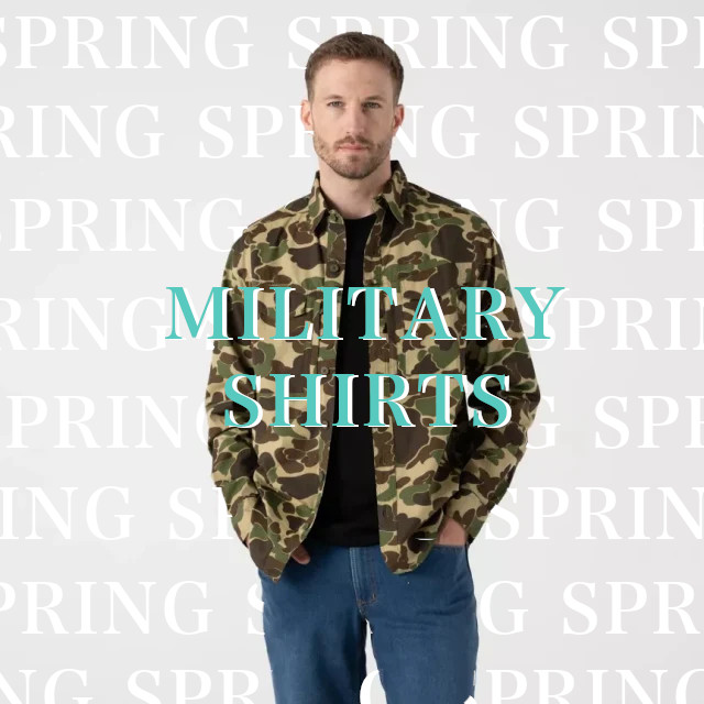 春のミリタリーシャツ